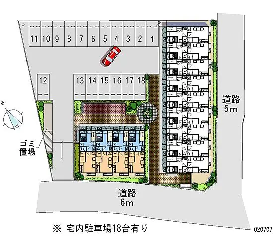 ★手数料０円★太宰府市梅ケ丘１丁目　月極駐車場（LP）